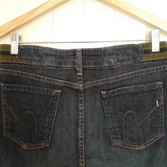 CoH Onasis 357 Knee Length Denim Skirt with Front Pleat Size 26 - Picture 6 of 15